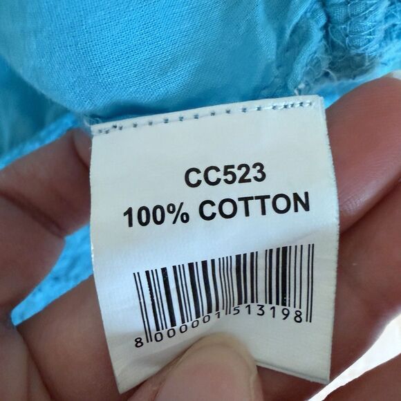 Antica Sartoria By Giacomo Cinque Blouse Size 12 Blue Lace Pom Poms Ruffle Swing - Picture 9 of 14